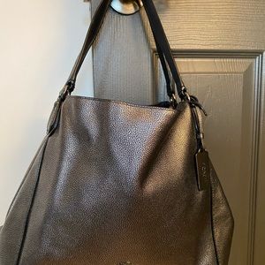 PEWTER COACH EDIE PURSE